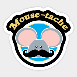 Mousetache  Gift for Rat Lovers Funny Mouse Rat Sticker